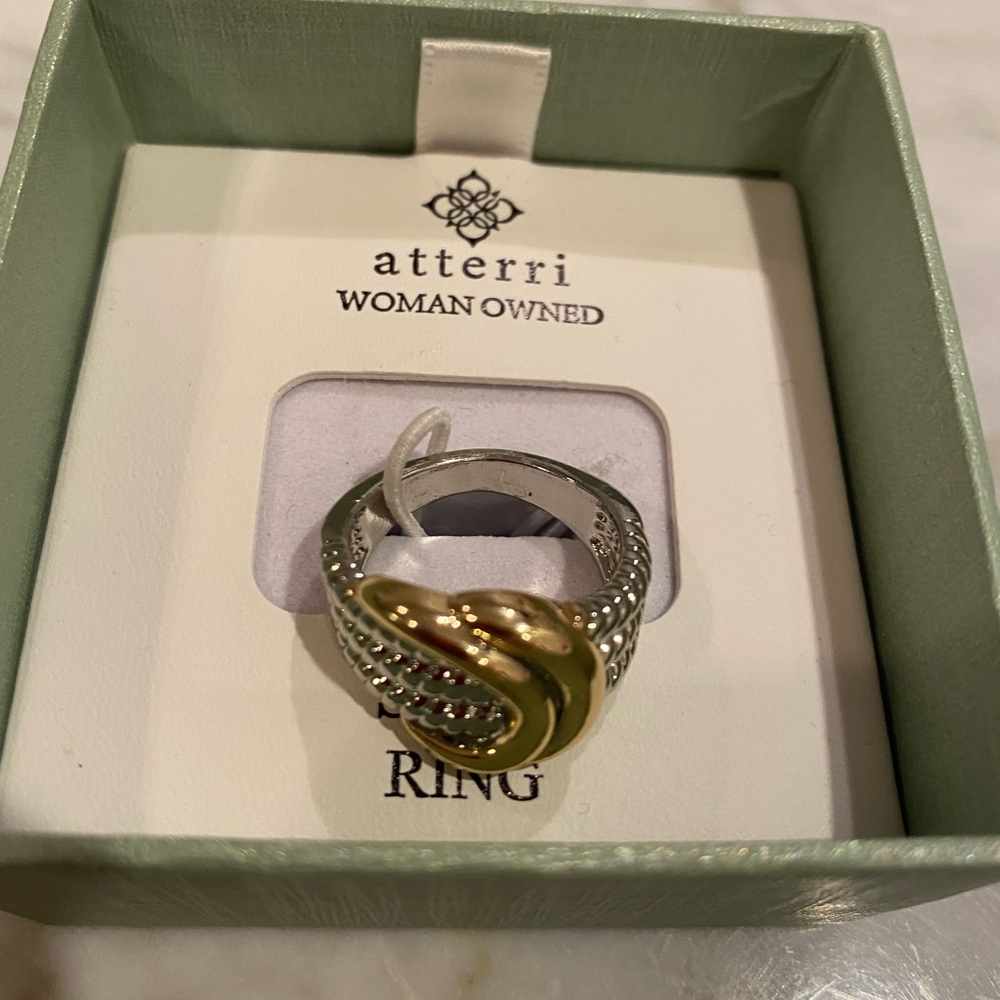 Atterri silver criss cross Ring size 7 or 8